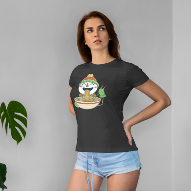 Camiseta Snowman comiendo Ramen (Subido por el creador)