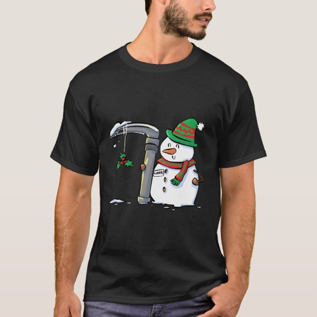 Camiseta Snowman Con Anestesia Mac 3 Para Navidades (Anverso)