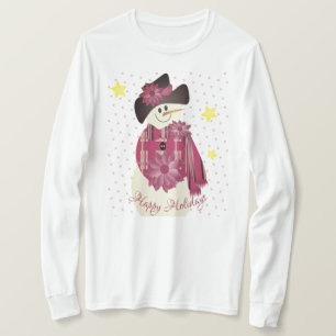 Camiseta Snowman con Borgoña