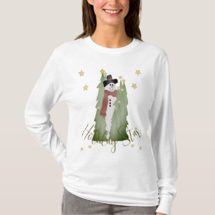 Camiseta Snowman con estrellas