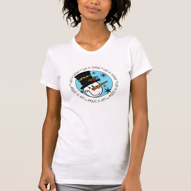 Camiseta Snowman deja que la nieve (Anverso)