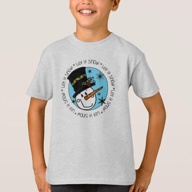 Camiseta Snowman deja que la nieve (Anverso)