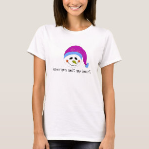 Camiseta Snowman derrite mi corazón