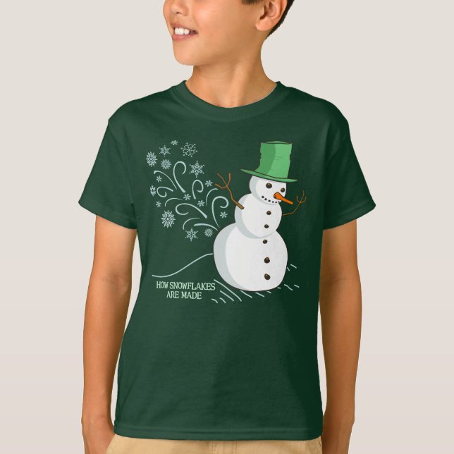 Camiseta Snowman engaña a gracioso Personalizado (Anverso)