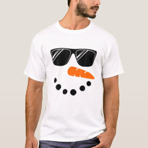 Camiseta Snowman Face Boys Niños Niños Pequeños Glasse Navi