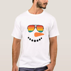 Camiseta Snowman Face Carrot Nariz Con Craso De Glass Vinta