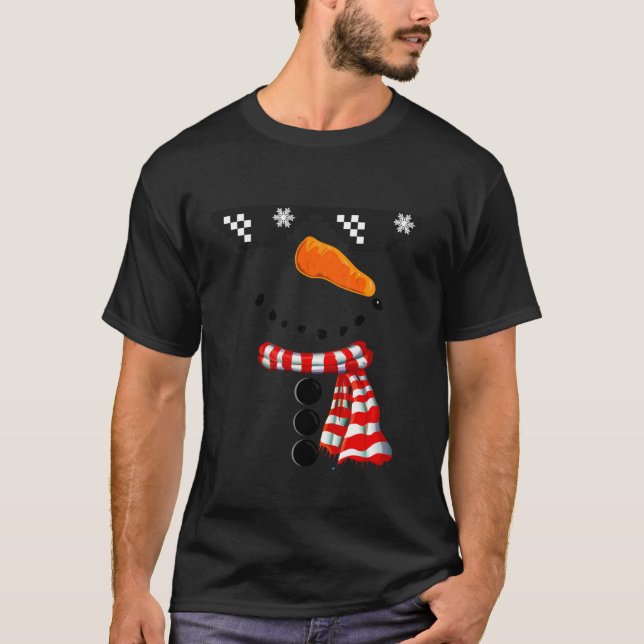 Camiseta Snowman Face Family Glasses Navidades Matando Cos (Anverso)