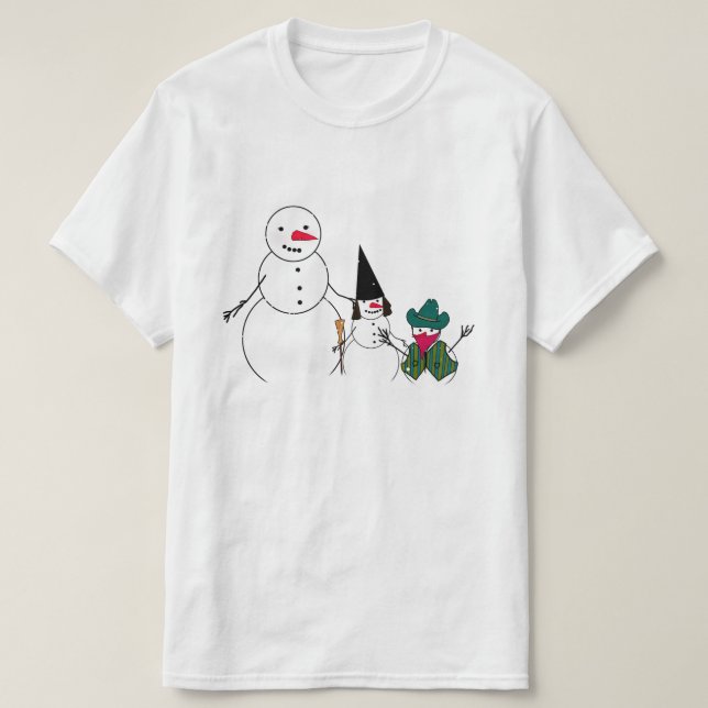 Camiseta Snowman Family Halloween (Diseño del anverso)