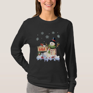 Camiseta Snowman Gaga congeló Navidades Fiesta Navidad