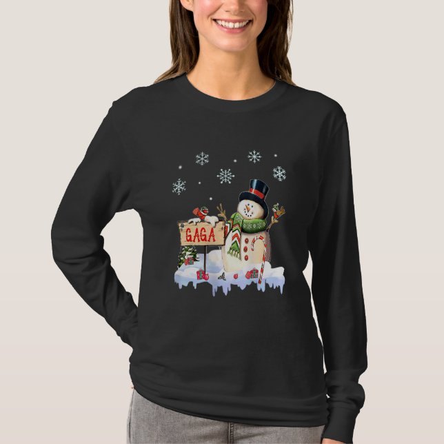 Camiseta Snowman Gaga congeló Navidades Fiesta Navidad (Anverso)