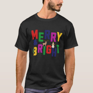 Camiseta Snowman, reno de pino blanco y brillante