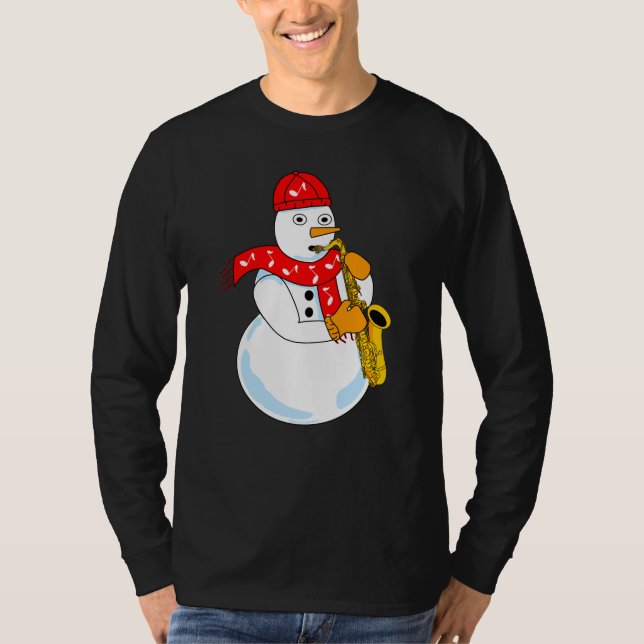 Camiseta Snowman saxofón (Anverso)