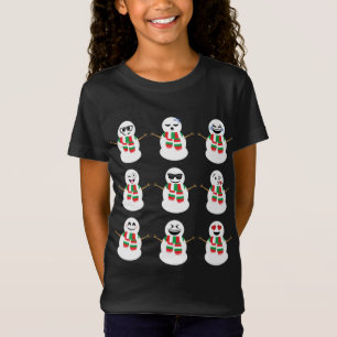 Camiseta Snowman se enfrenta a los personajes de los Navida