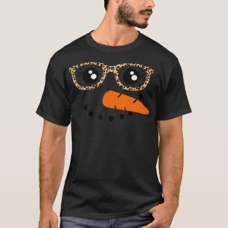 Camiseta Snowman se enfrenta a Navidades de la nariz arroza