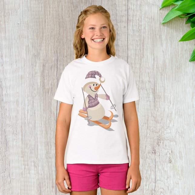 Camiseta Snowman Skiing (Subido por el creador)
