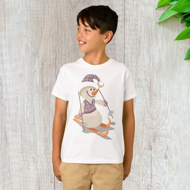 Camiseta Snowman Skiing (Subido por el creador)