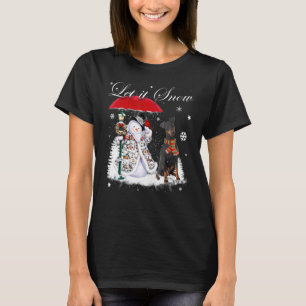Camiseta Snowman Xma Navidades del Manchester Terrier Santa