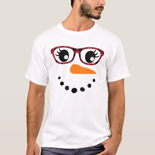 Camiseta Snowmans se enfrenta a la garganta de la nariz de  (Anverso)
