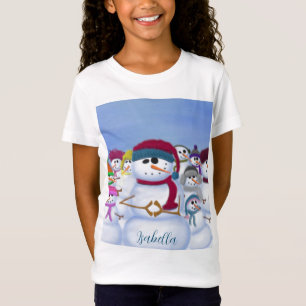 Camiseta Snowmen lindo y caprichoso
