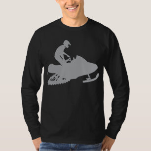 Camiseta Snowmobilario gris plateado