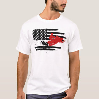 Camiseta Snowmobile bandera de EE.UU. Patriotic WinSports R