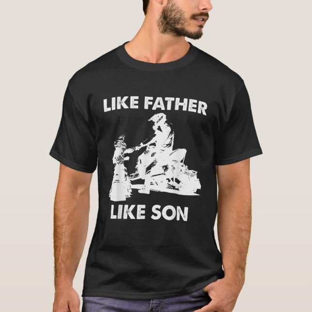 Camiseta Snowmobile como padre como hijo Snowcross Christma (Anverso)