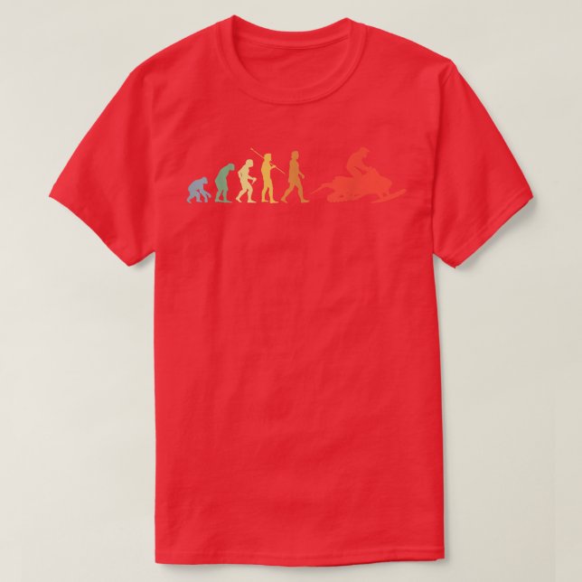 Camiseta Snowmobile Evolution Retro Snowmobile Snowmobile R (Diseño del anverso)