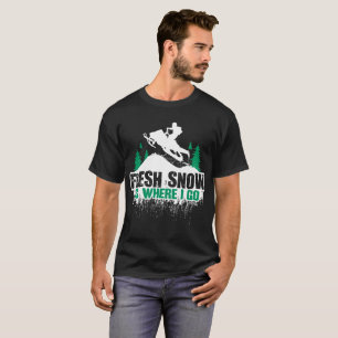 Camiseta Snowmobile fresco de la nieve