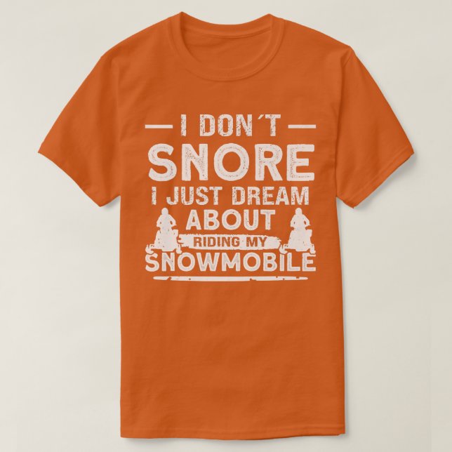Camiseta Snowmobile montando Snowmobiler deportes de invier (Diseño del anverso)