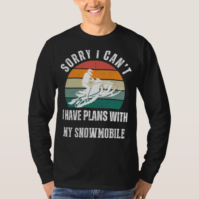 Camiseta Snowmobile Planes Tee: Ríe y Adv Invierno (Anverso)
