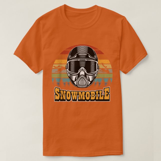 Camiseta Snowmobile racer helmet retro Just Sent It  (Diseño del anverso)