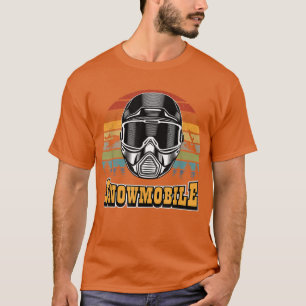 Camiseta Snowmobile racer helmet retro Just Sent It 