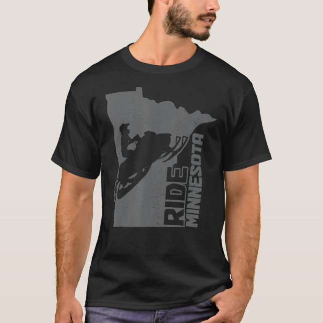 Camiseta Snowmobile Ride Minnesota Snowmobil Motor Sled (Anverso)