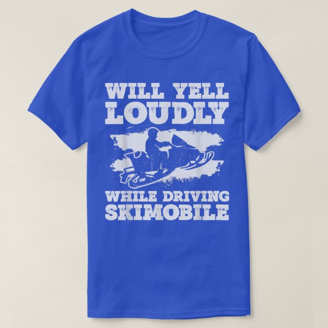 Camiseta Snowmobile Riding And Motor Sled  (Diseño del anverso)
