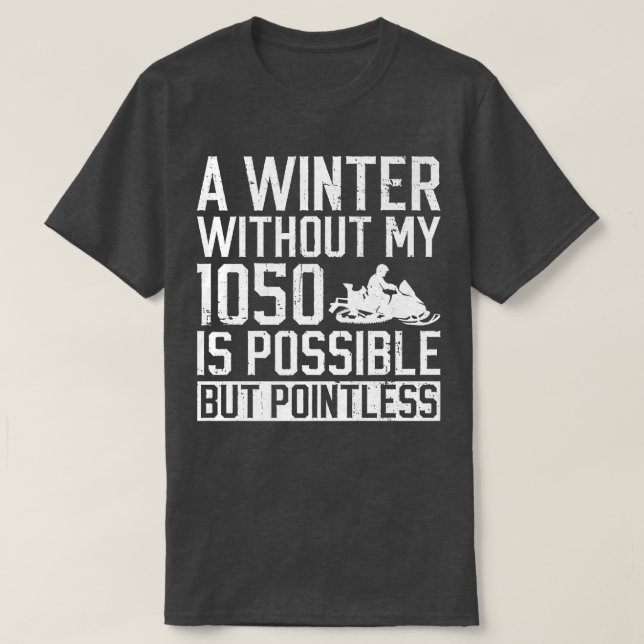 Camiseta Snowmobile Riding And Sled Winter Sports  (Diseño del anverso)