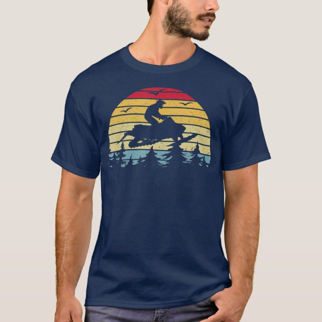 Camiseta Snowmobile Skidoo Retro Skidoos Mountain (Anverso)