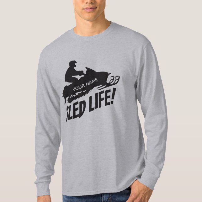 Camiseta Snowmobile Sled Life Rider (Anverso)