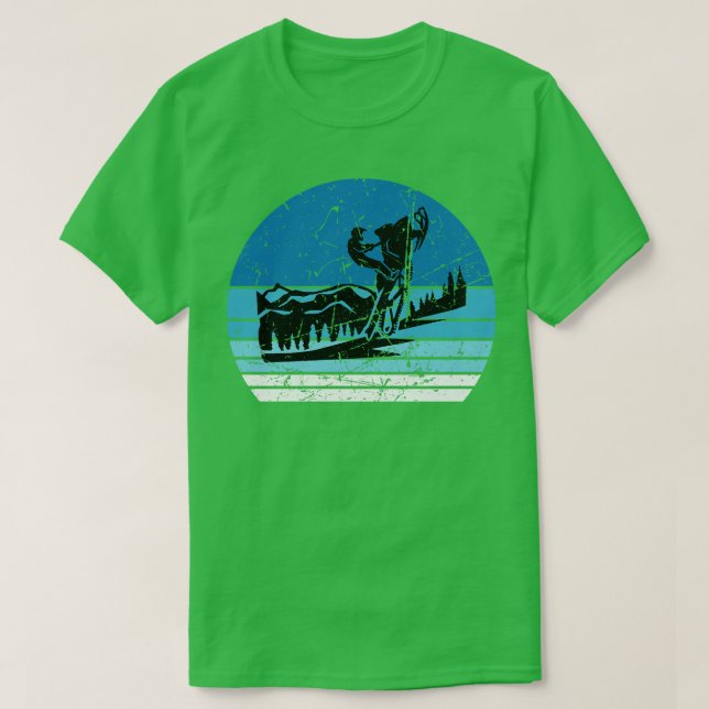 Camiseta Snowmobling Snowmobile Retro (Diseño del anverso)