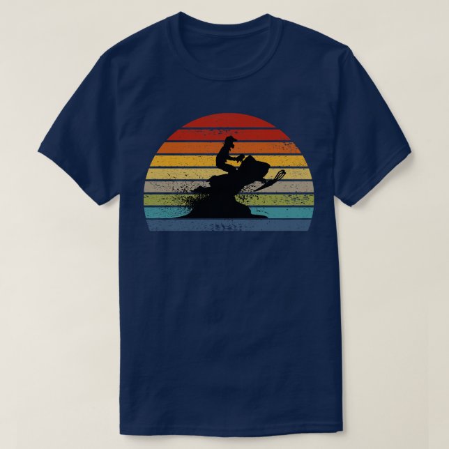Camiseta Snowmobling Snowmobile Retro 1 (Diseño del anverso)