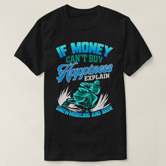 Camiseta Snowmobling Y Bebe Snowmobile (Diseño del anverso)