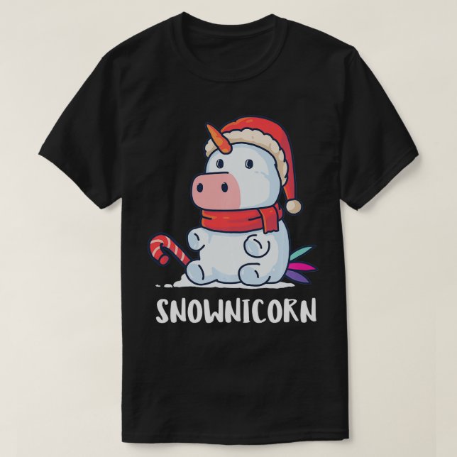Camiseta Snownicorn Unicorn Santa Claus Navidades de la U (Diseño del anverso)