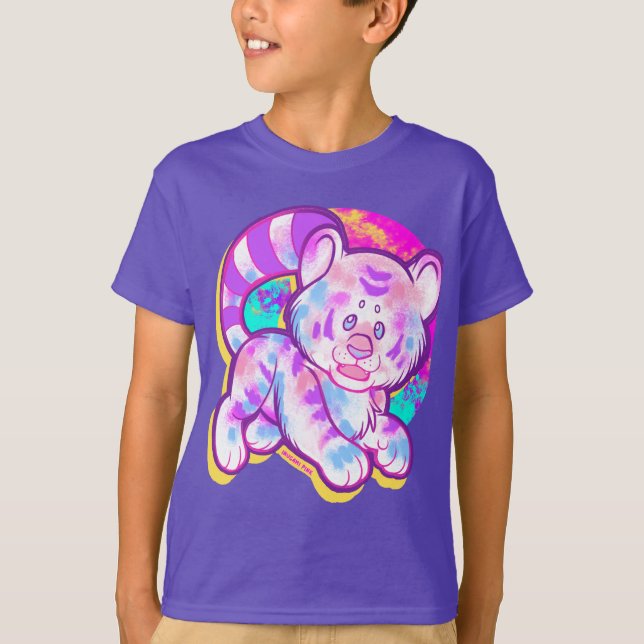 Camiseta Snowowley Tiger Cute Neon Kidcore (Anverso)