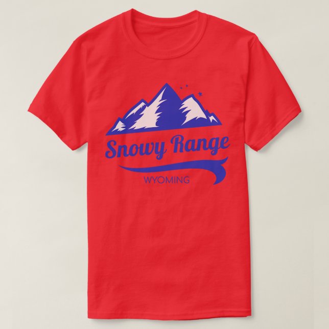 Camiseta SnowRange ski Wyoming (Diseño del anverso)
