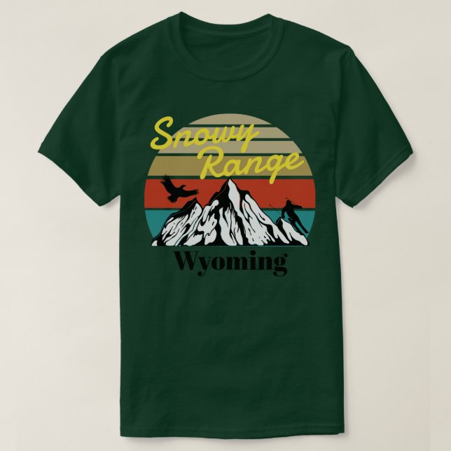 Camiseta SnowRange ski Wyoming 1 (Diseño del anverso)