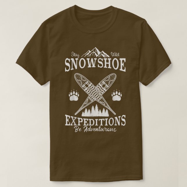 Camiseta Snowshoe Adventure Snow Hiking Snow Trekking Snows (Diseño del anverso)