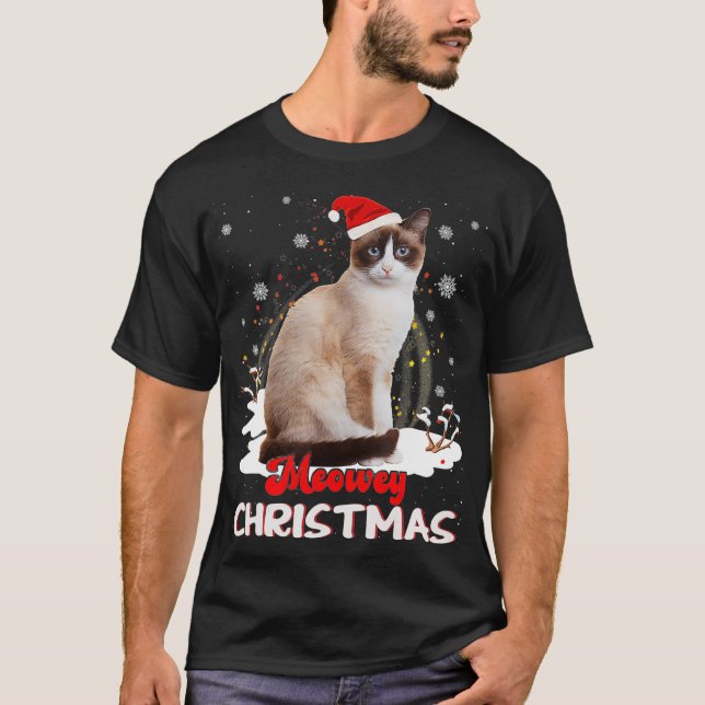 Camiseta Snowshoe Cat Cat Owner Christmas Xmas Cat Lover (Anverso)