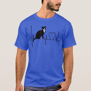 Camiseta Snowshoe Cat Heartbeat EKG Divertido Me Encanta Mi