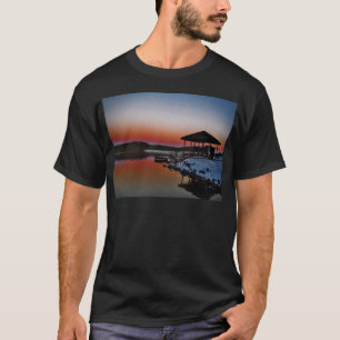 Camiseta Snowy Sunset at Lake Arrowhead