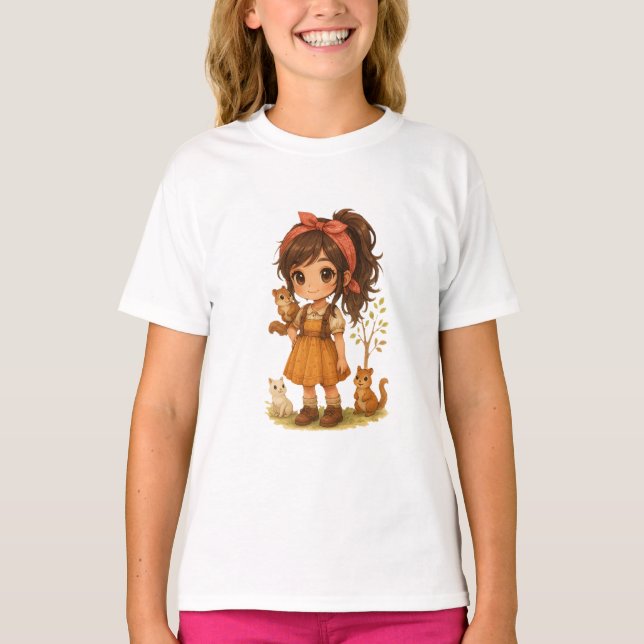 Camiseta Snuggle Pup Kawaii Squirel girl (Anverso)