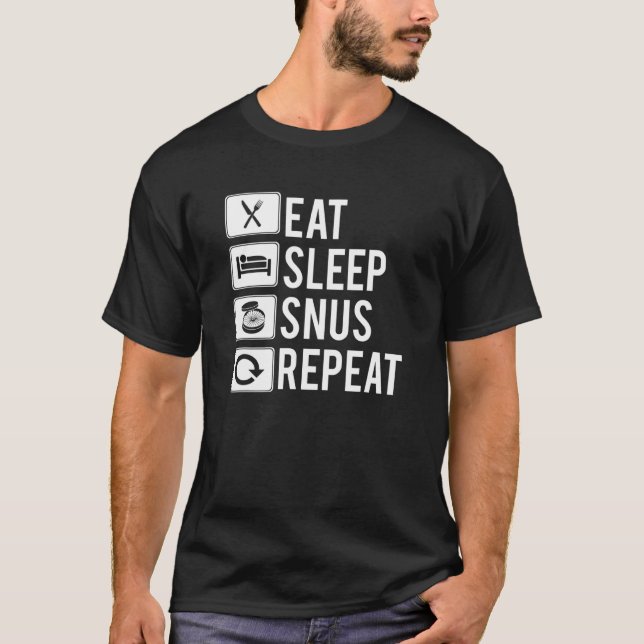 Camiseta Snus  Idea No Smoker Nicotine Smokeless Tobacco (Anverso)